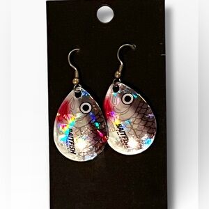 (1) Pair Custom Baitfish Fishing Lure Earrings Novelty Jewelry Fishing NEW! A-8